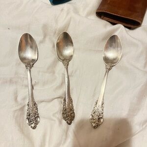 Ornate Silver Flatware Set